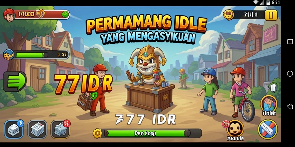 Tampilan gameplay Idle yang menyenangkan dan menawan di 777IDR.
