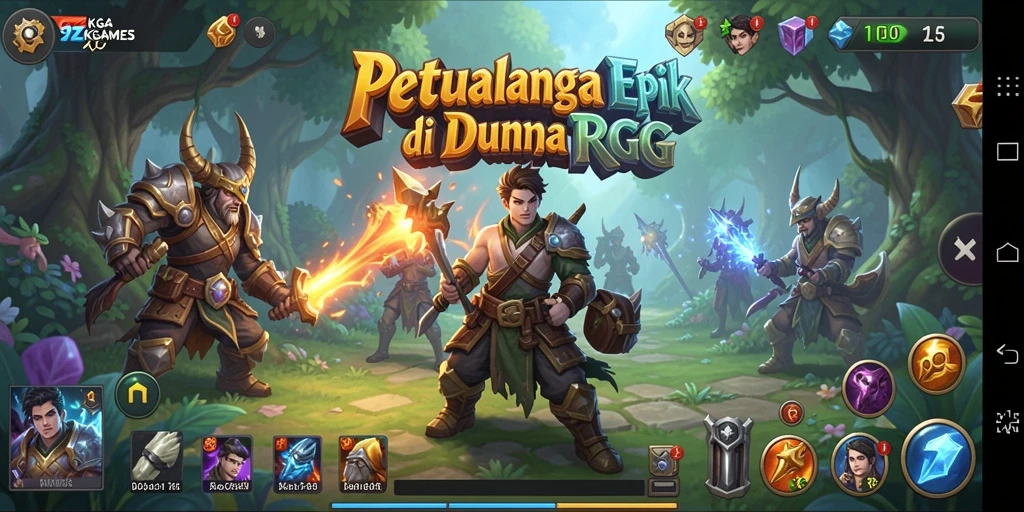 Screenshot gameplay mengasyikkan dari 9ZKGAMES yang menampilkan pertarungan epik.