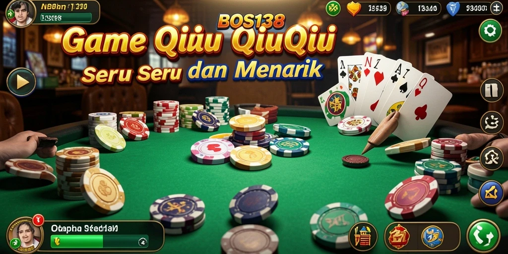 Tampilan gameplay menarik dalam QiuQiu BOS138.
