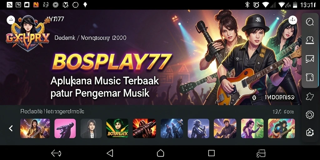 Screenshot gameplay <strong>BOSPLAY77</strong> menunjukkan pengalaman mendengarkan musik yang kaya dan menyenangkan.