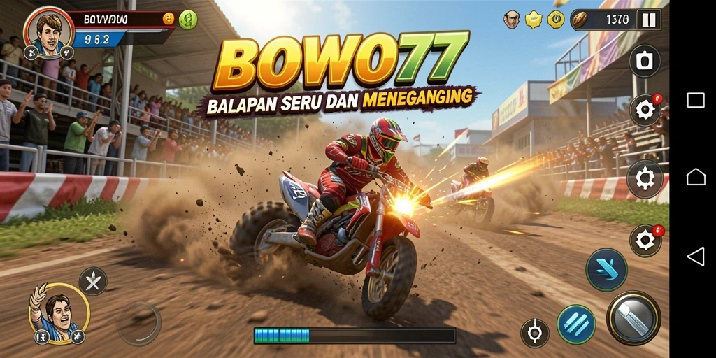 Gameplay balapan yang intens di BOWO77.