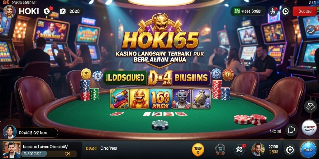 Tampilan grafik mendetail dari gameplay Live Casino HOKI65.