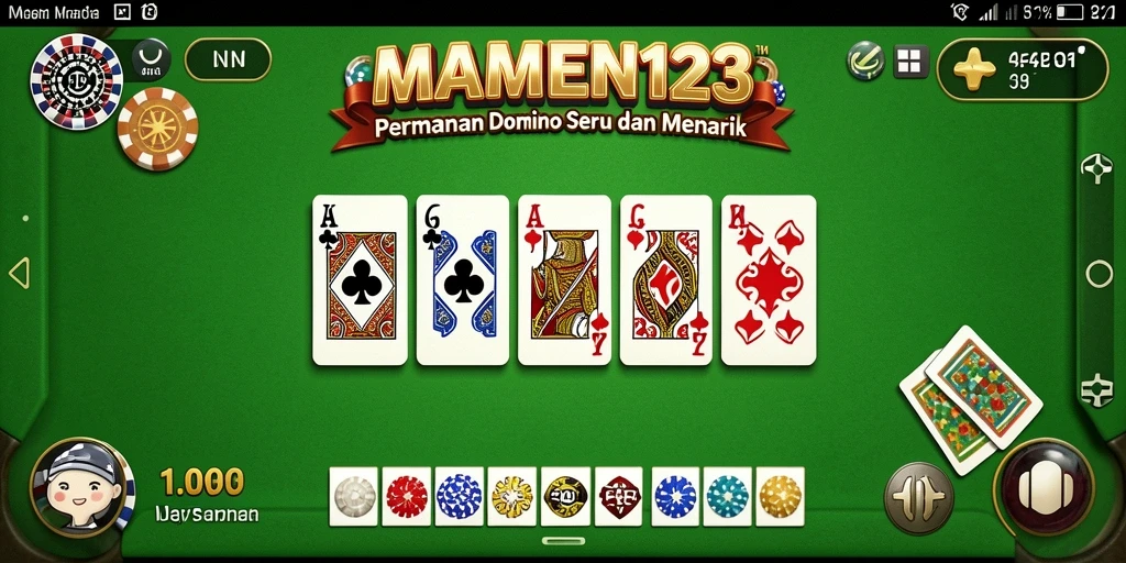 Tangkapan layar MAMEN123 menampilkan gameplay Domino yang seru.