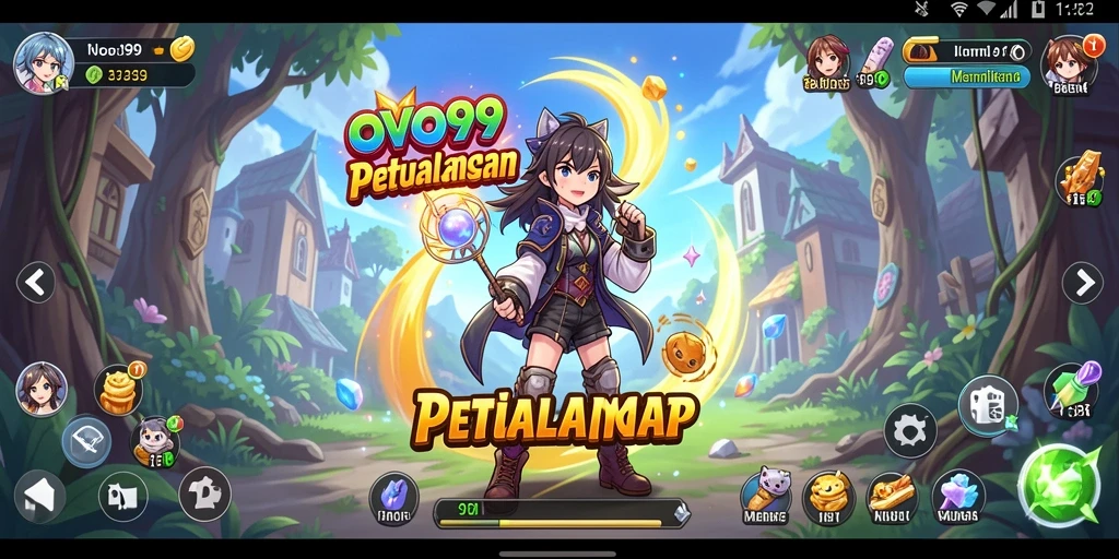 Tampilan menarik dari gameplay OVO99 dengan karakter anime.