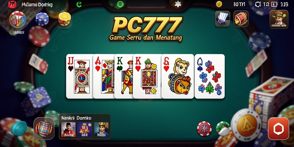 Tampilan gameplay seru dari game Domino PC777.