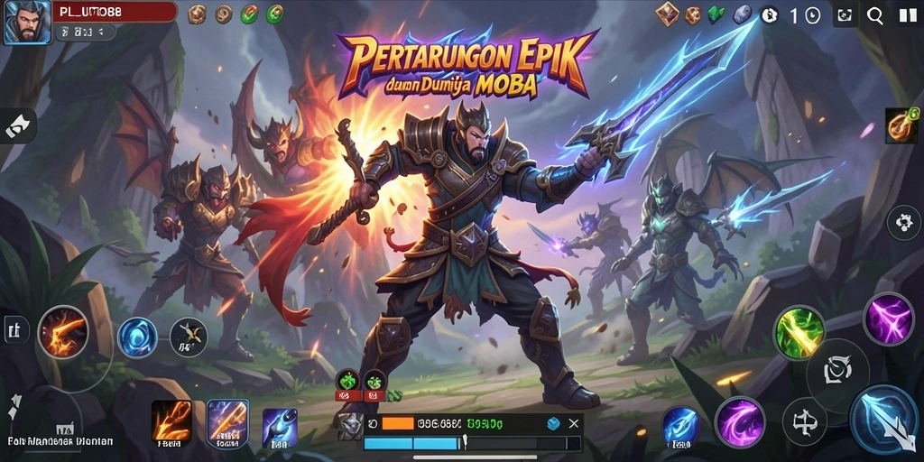 Tampilan gameplay seru dari PLUTO88, pertarungan yang menegangkan.