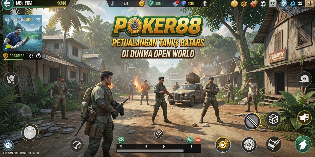 Tampilan gameplay POKER88 yang menakjubkan di dunia Open World.