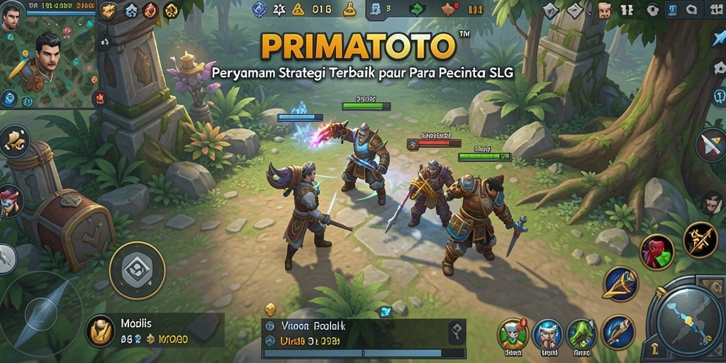 Tampilan gameplay seru dalam PRIMATOTO di dunia strategi.