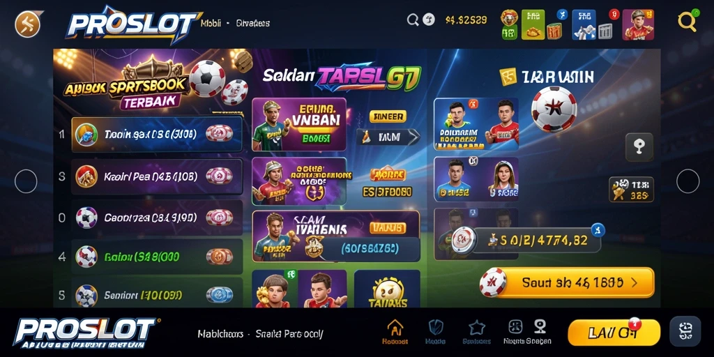Tampilan gameplay Sportsbook yang menarik di PROSLOT.