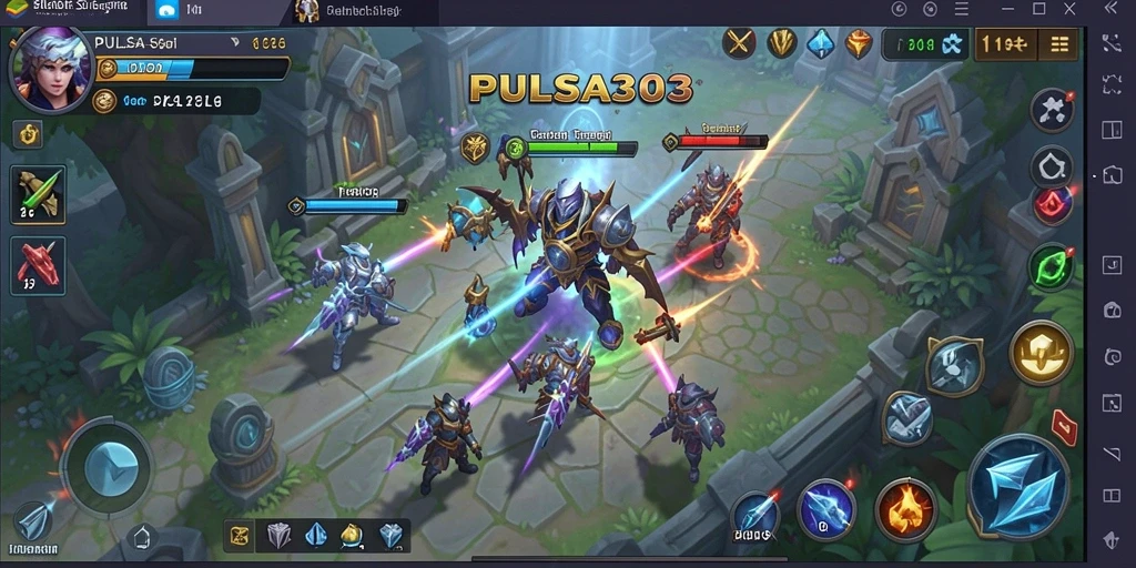 Screenshot gameplay PULSA303 menampilkan aksi pertempuran strategis yang mendebarkan.