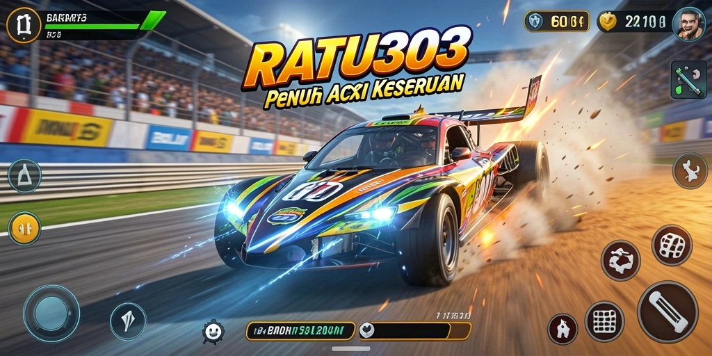 Gambaran gameplay balapan yang seru dan realistis di RATU303.